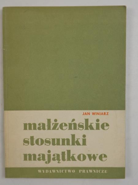 Małżeńskie stosunki majątkowe