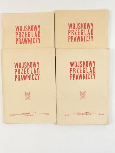 Wojskowy Przegląd Prawniczy, nr 1-4, 1972 r.