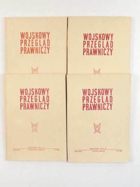 Wojskowy przegląd prawniczy, Kwartalnik nr 1, 2, 3, 4, 1974 r.