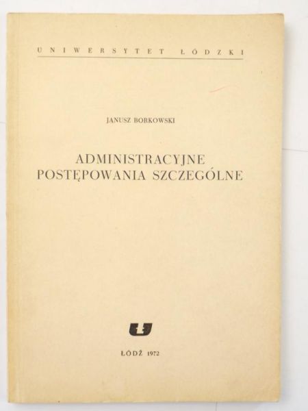 Administracyjne postępowania szczególne