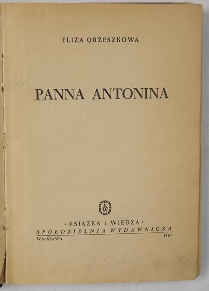 Panna Antonina, 1949