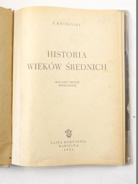 Kosminski E.  - Historia wieków średnich
