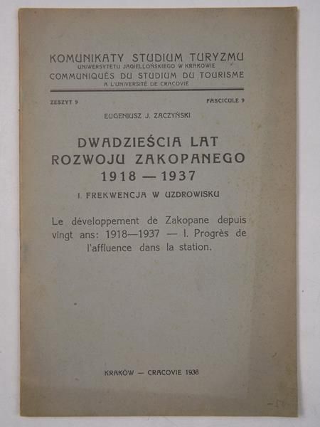 Dwadzieścia lat rozwoju Zakopanego 1918-1937, 1938 r.