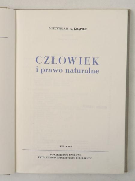 Człowiek i prawo naturalne