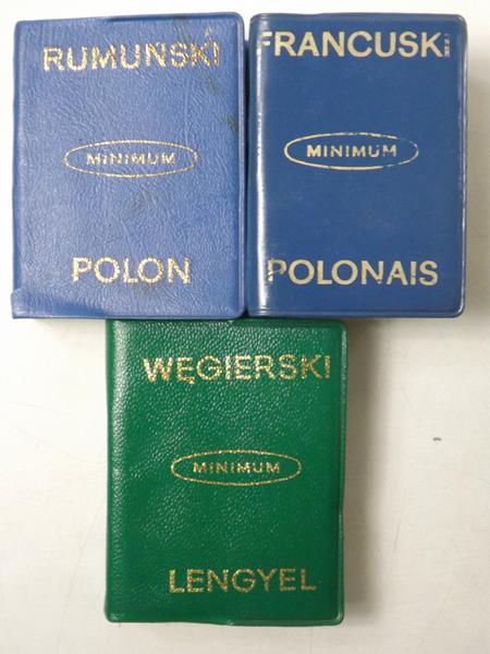 Mroczko E., Bielas L.,   - Słownik minimum węgiersko-polski, polsko-węgierski / francusko-polski, polsko-francuski / rumuńsko-polski, polsko-rumuński. Miniatura