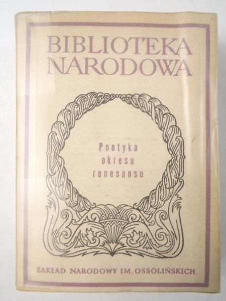 Poetyka okresu renesansu, BN