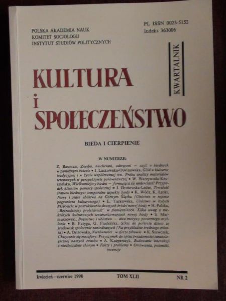 Kłoskowska    -  Kultura i społeczeństwo, kwiecień-czerwiec 1998