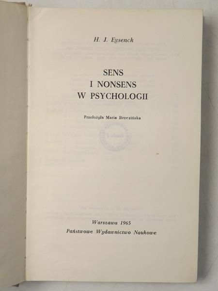 Sens i nonsens w psychologii