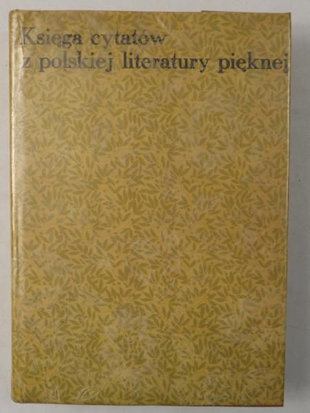 Księga cytatów z polskiej literatury pięknej