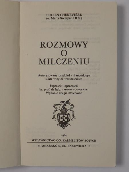 Rozmowy o milczeniu
