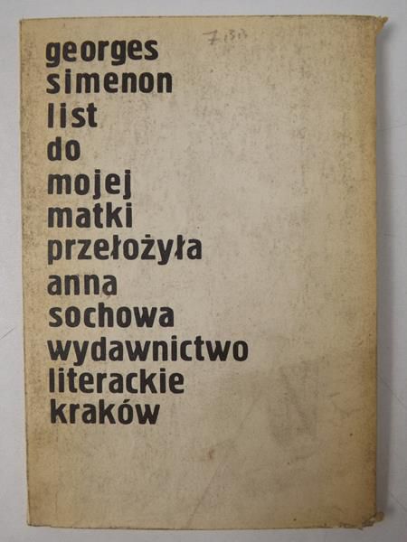 Simenon Georges - List do mojej matki