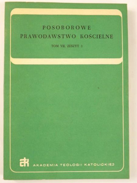 Posoborowe prawodawstwo kościelne, Tom VII