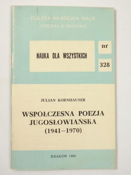 Współczesna poezja jugosłowiańska