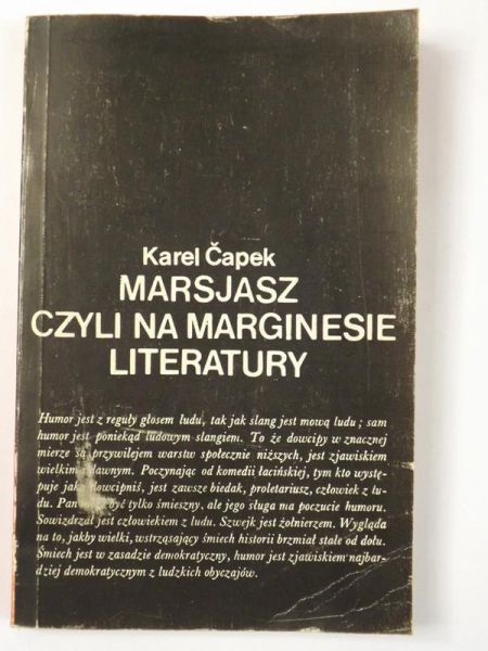 Capek Karel - Marsjasz czyli na marginesie literatury