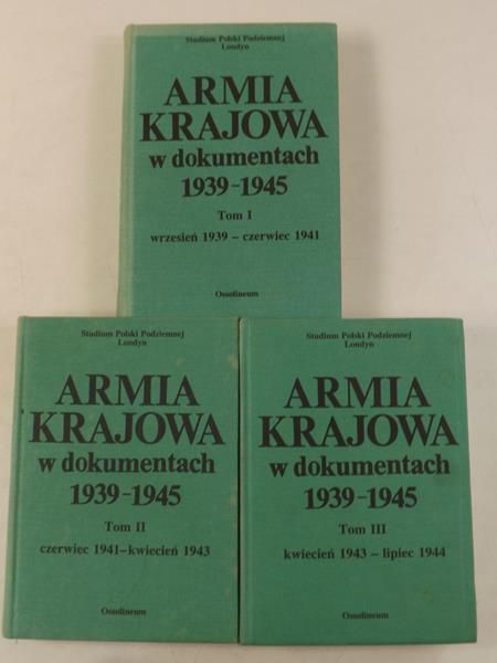 Czarnocka Halna, Garlńsk   n. - Arma Krajowa w dokumentach 1939-1945, tomy I-III