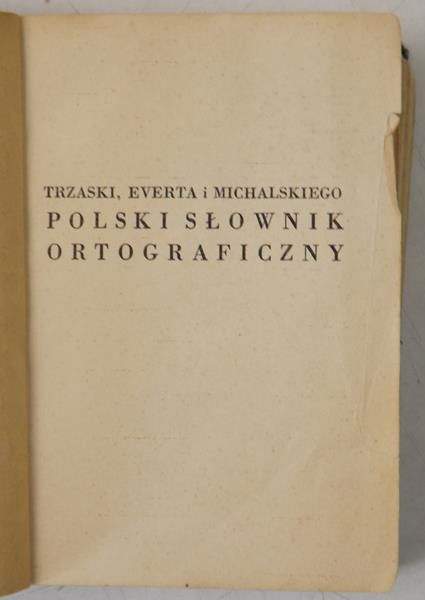 Polski słownik ortograficzny, 1936 r.
