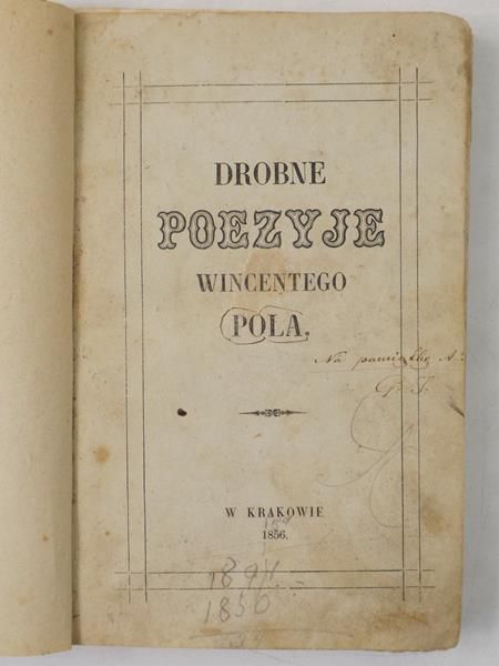 Drobne poezyje Wincentego a, 1856 r.