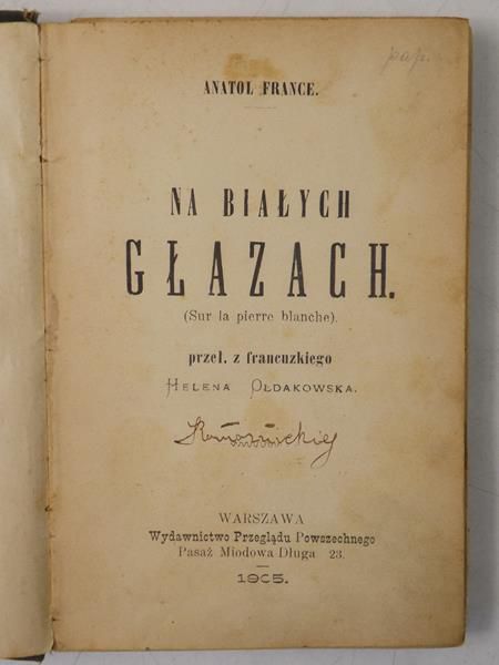 Na białych głazach, 1905 r.