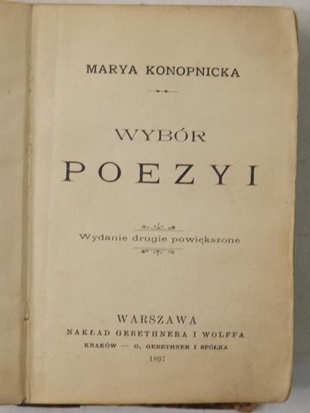 Wybór poezyi, 1897 r.