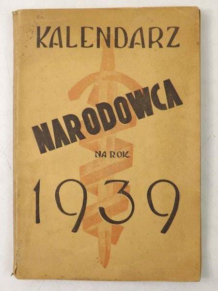 Kalendarz narodowca na rok 1939