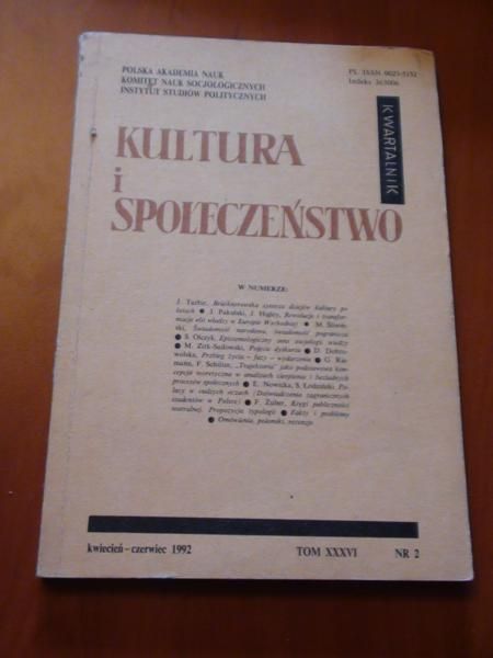 Kultura i Społeczeństwo 2/1992