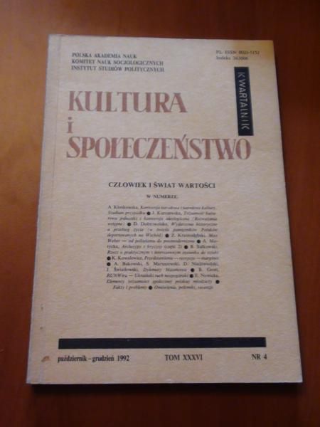 Kultura i Społeczeństwo 4/1992
