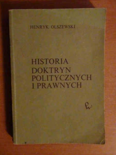 Historia doktryn politycznych i prawnych
