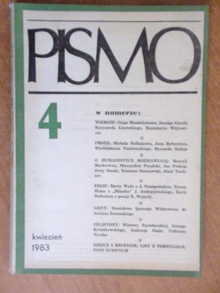 Pismo, 4, kwiecień 1983