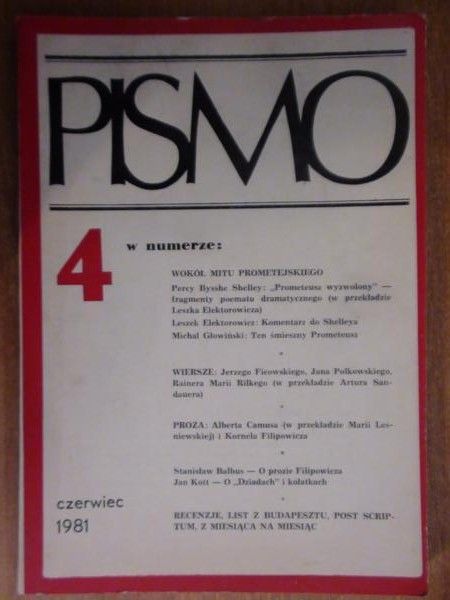 Pismo, 4, czerwiec 1981