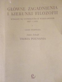 Główne zagadnienia i kierunki filozofii