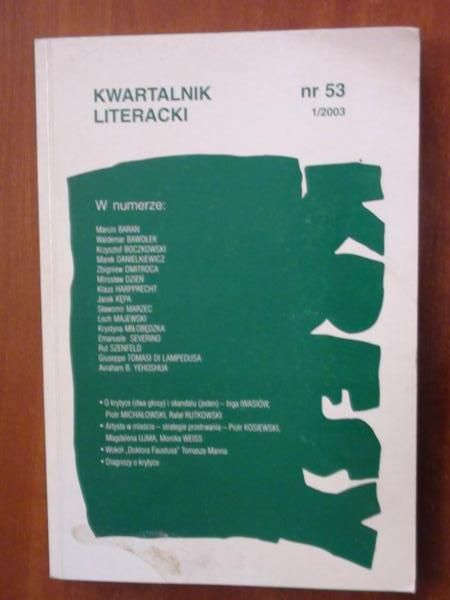 Kwartalnik Literacki "Kresy" nr 53 (1/2003)