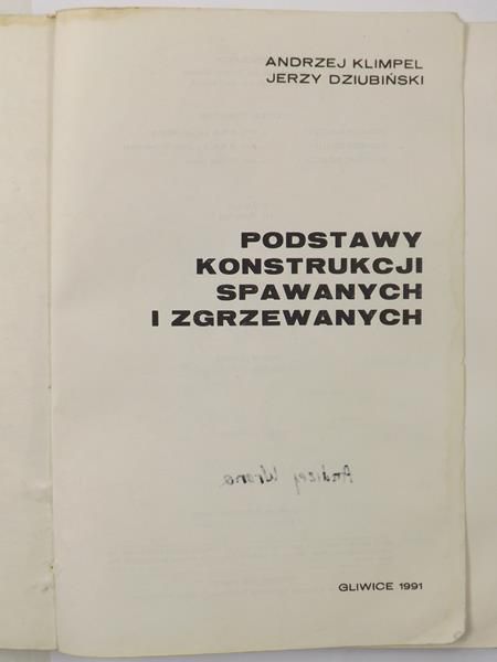 Podstawy konstrukcji spawanych i zgrzewanych