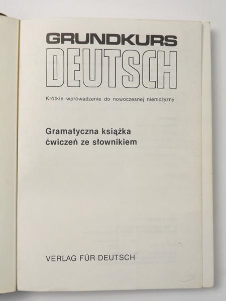 Luscher Renate, Gluck Manfred - Grundkurs Deutch. Krótkie wprowadzenie do nowoczesnej niemczyzny