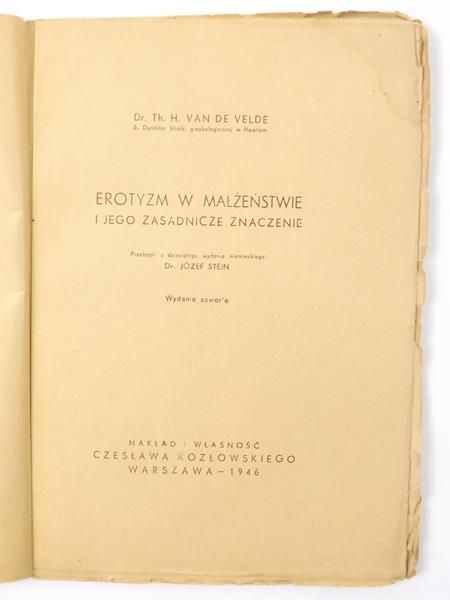 Vel  - Erotyzm w małżeństwie i jego zasadnicze znaczenie