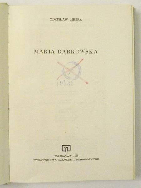 Libera Zdzisław - Maria Dąbrowska