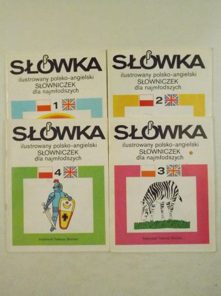 Słówka. Ilustrowany polsko-angielski  słowniczek dla najmłodszych, IV tomy