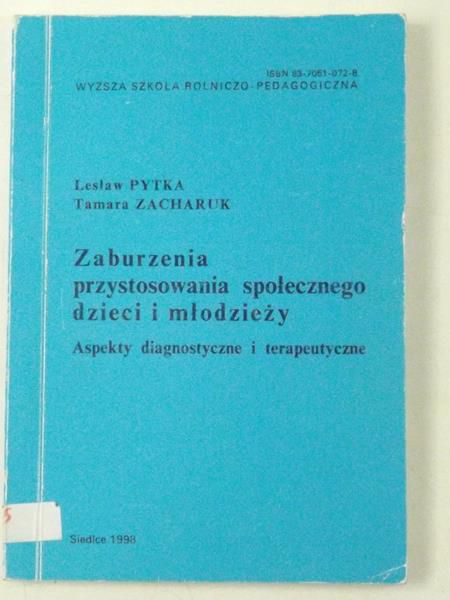 Zaburzenia przystosowania społecznego dzieci i młodzieży