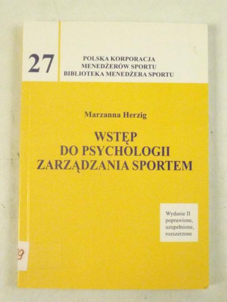 Wstęp do psychologii zadządzania sportem
