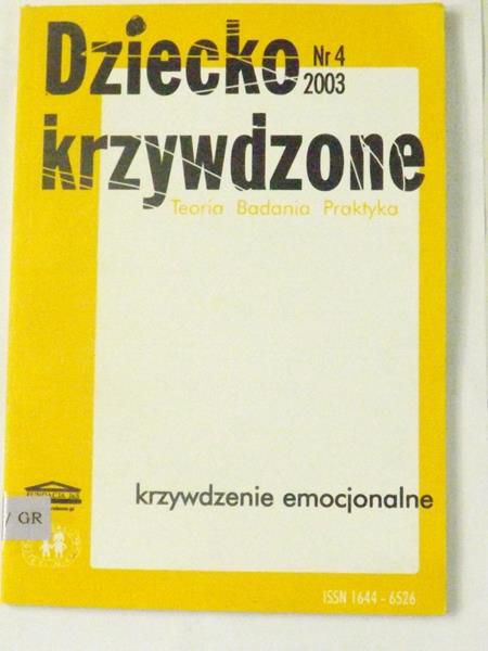 Dziecko krzywdzone, Nr 4 2003