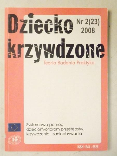 Dziecko krzywdzone, Nr 2 (23), rocznik 2008