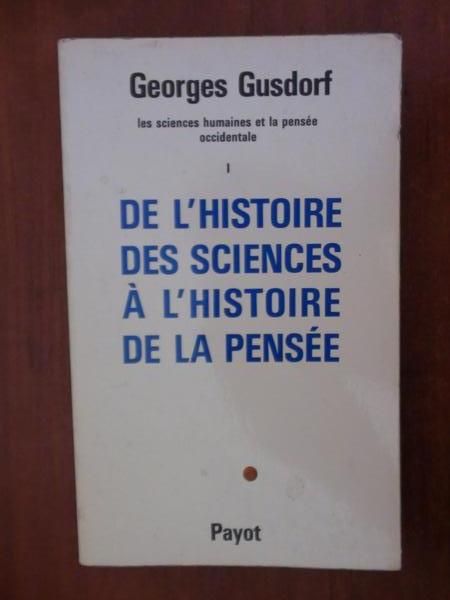 De l'histoire des sciences à l'histoire de la pensée