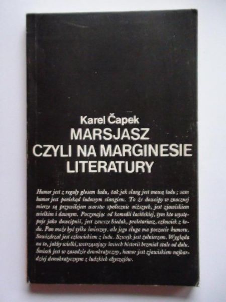 Capek Karel - Marsjasz czyli na marginesie literatury (1919-1931)