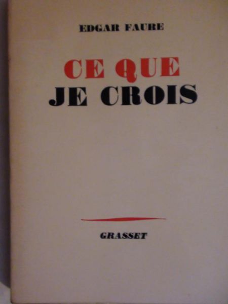 Ce que je crois