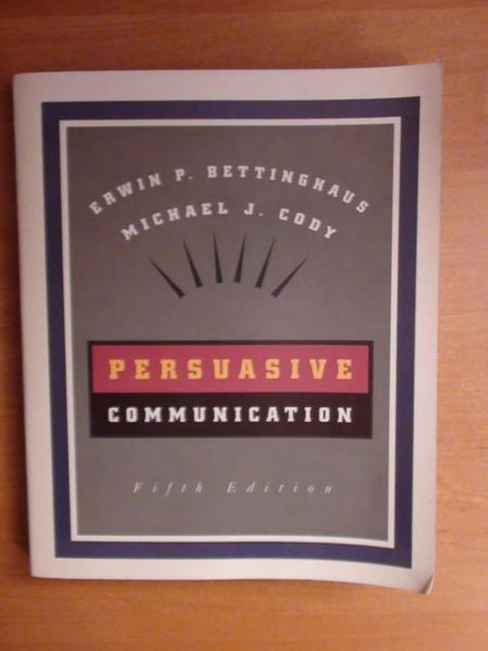 Bettingthaus Erwin P.,    - Persuasive communication