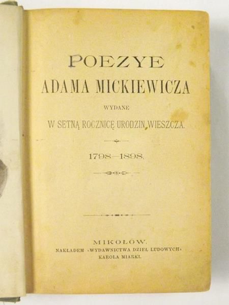 Mickiewicz Adam - Poezye