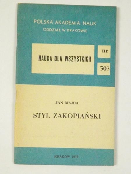 Majda Jan - Styl zakopiański