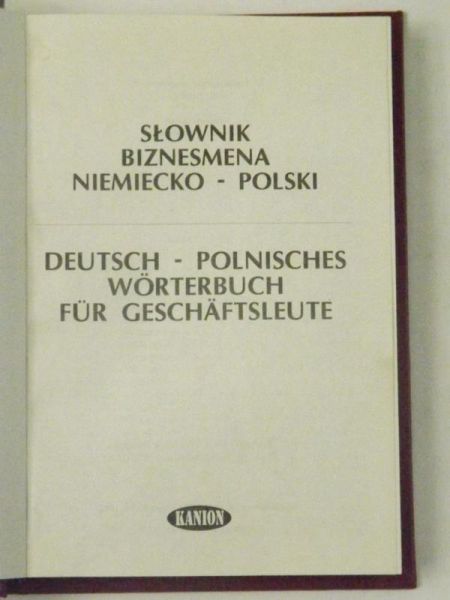 Słownik Biznesmena niemiecko-polski