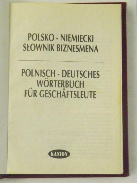 Słownik Biznesmena polsko-niemiecki