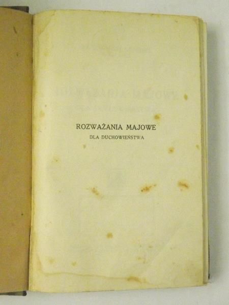 Rozważania majowe dla duchowieństwa, 1927 r.