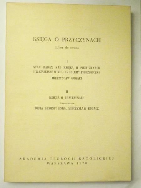 Gogacz Mieczysław - Księga o przyczynach